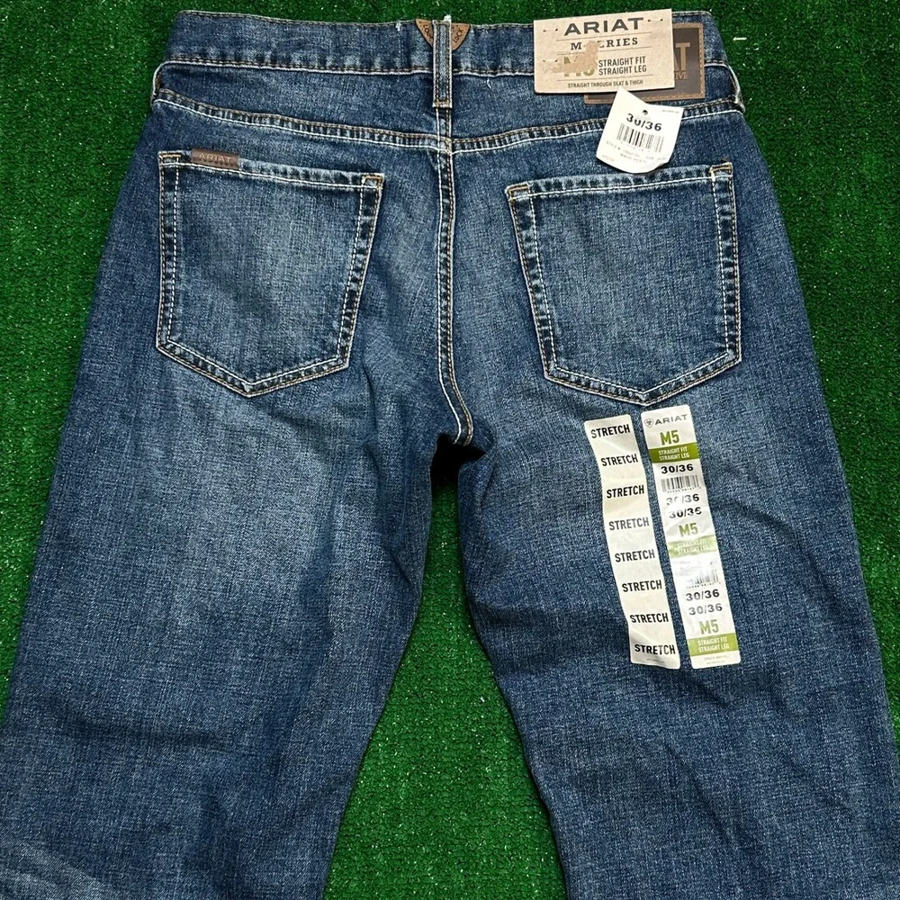 New Ariat M5 Madera TekStretch Straight Fit Leg Jeans Men Heath 30/36